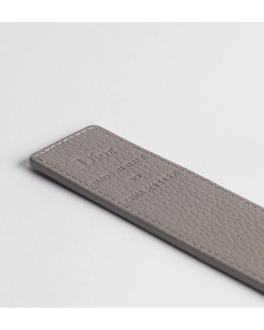 Dior Gray Reversible Belt Strap for men