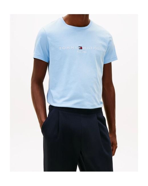 Tommy Hilfiger Blue Short-Sleeved T-Shirt for men