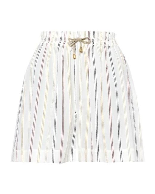 Eres White Neda Striped Shorts