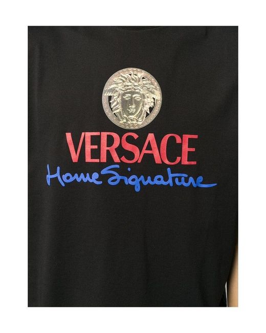 Versace Black Medusa Logo T-Shirt for men