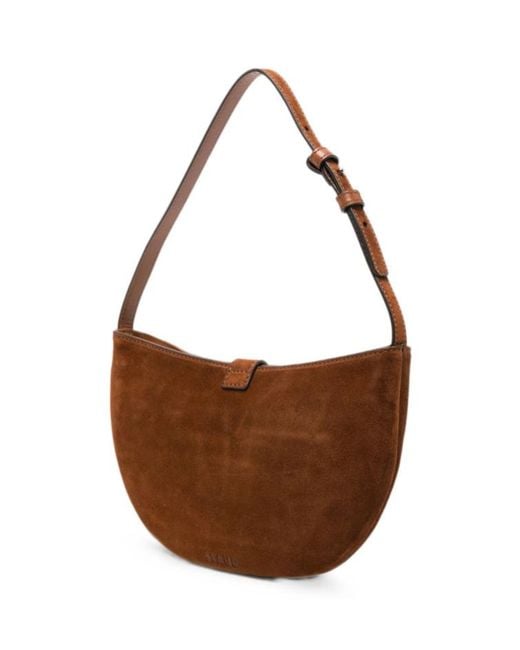 Staud Brown Harlow Horseshoe-Buckle Shoulder Bag