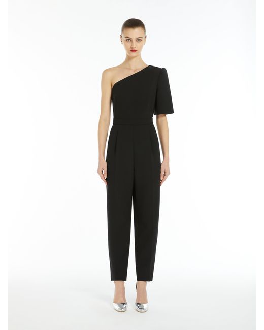 Max Mara Black One-Shoulder Jumpsuit