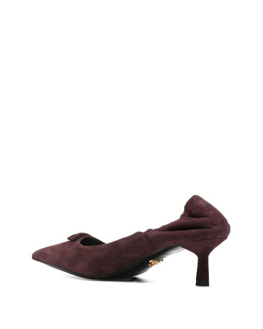 Prada Brown Pointed-Toe Kitten-Heel Pumps