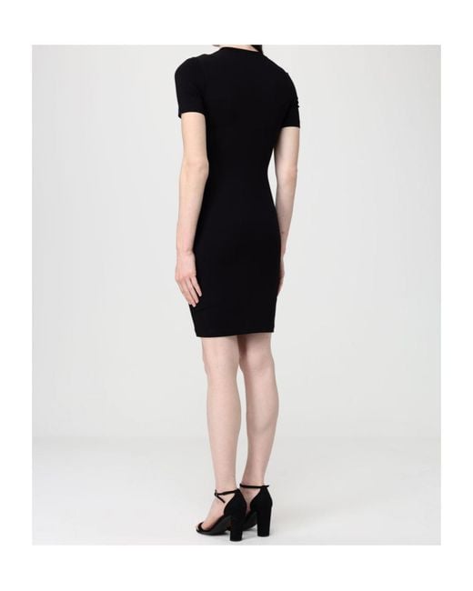 Versace Jeans Black Couture Baroque Logo Dress