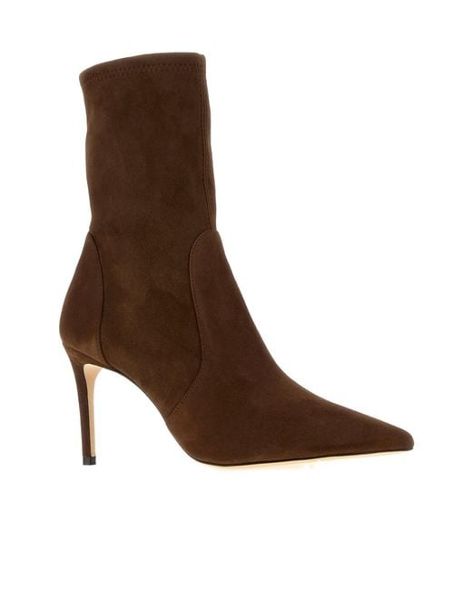 Stuart Weitzman Brown Pointed-Toe High Heels