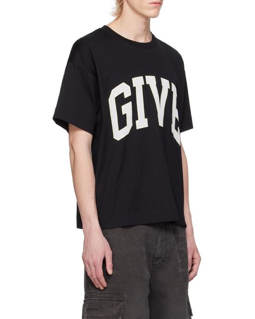 Givenchy Black 4G Embroidered Crewneck T-Shirt for men