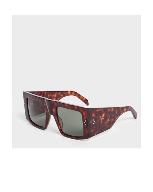 Céline Brown Rectangular Frame Sunglasses