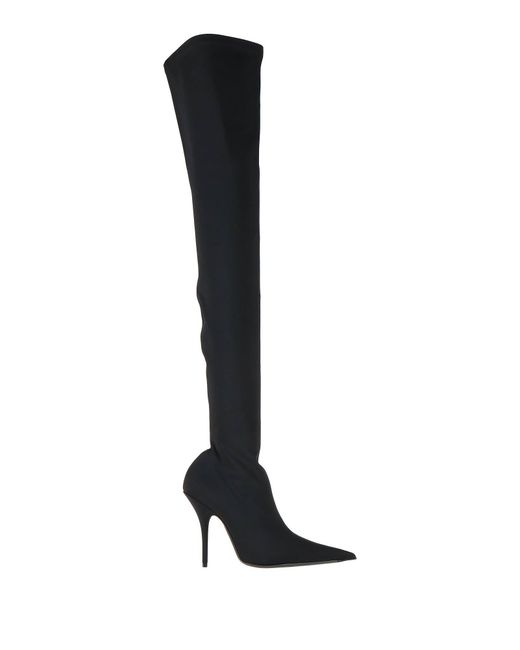 Balenciaga Black Simple Over-The-Knee Boots