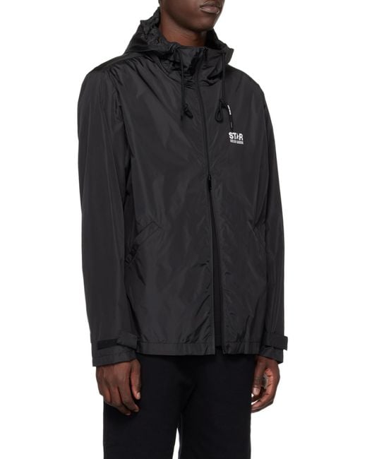 Golden Goose Deluxe Brand Black Daris Zipped Windbreaker for men