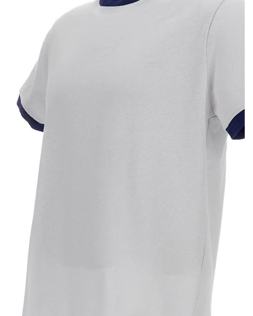 A.P.C. Gray Contrast Trim Crewneck T-Shirt for men