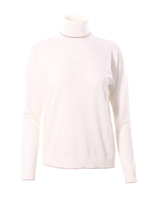 Eleventy Pink High-Necked Long-Sleeve Sweater