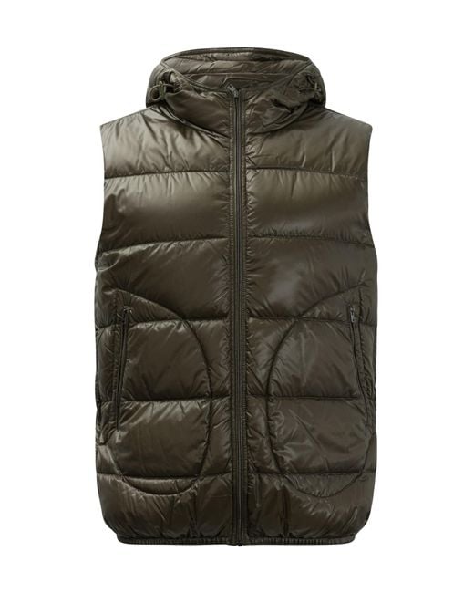 Herno Green Hoodie Sleeveless Jacket for men