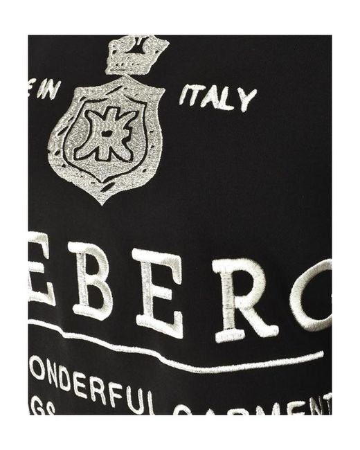 Iceberg Black Round-Neck Pullover