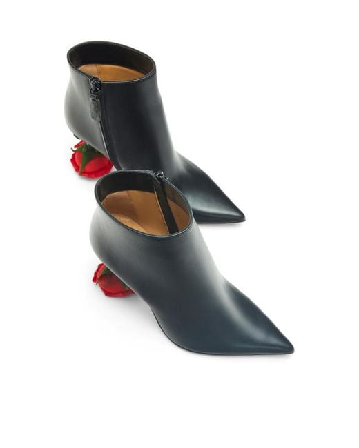 Loewe Black Rose Heel Boot