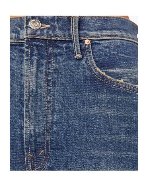 Mother Blue Jeans With Belt Loops