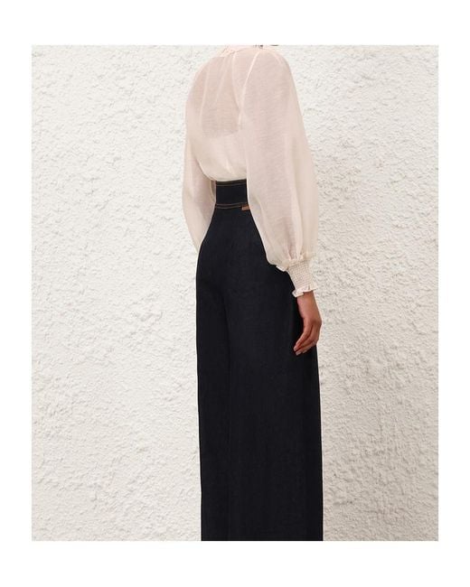 Zimmermann Natural Rebellion Collared Blouse