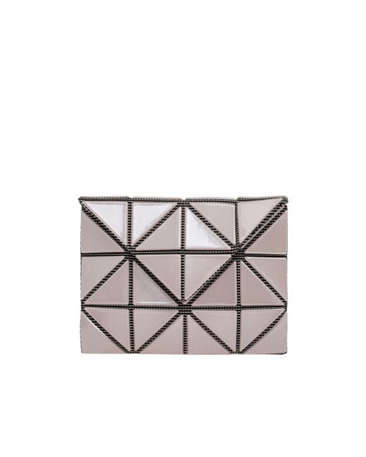 Issey Miyake White Geometric Panel Wallet