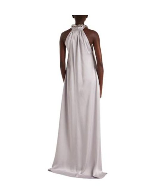 Stella McCartney Gray Embellished Satin Gown