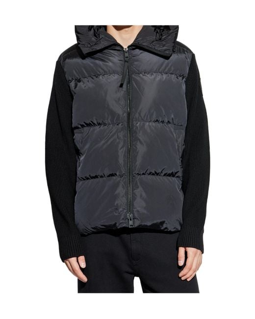 Canada Goose Black Quilted Hooded Padded Jacket for men