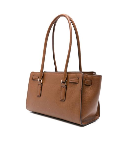 MICHAEL Michael Kors Brown Top-Handle Leather Shoulder Bag