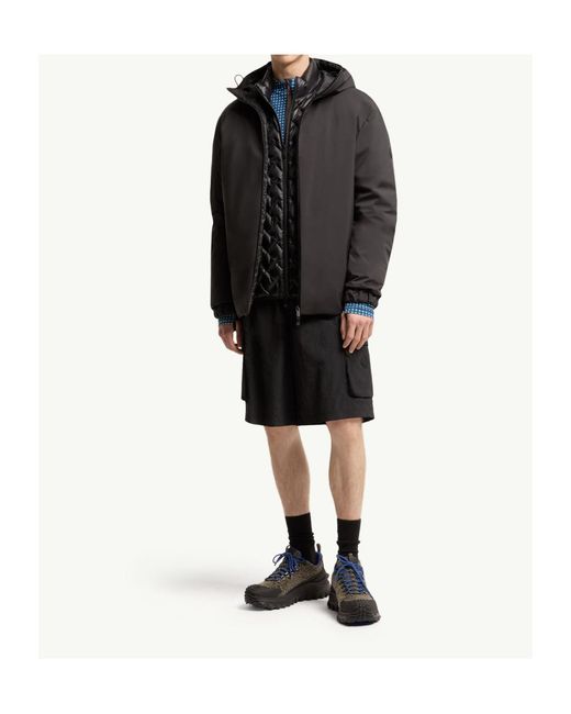 Moncler Gray Trelatete Hooded Down Jacket for men
