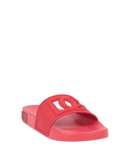 Dolce & Gabbana Red Solid Color Sandals