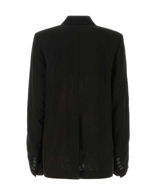 Ann Demeulemeester Black Single-Breasted Blazer