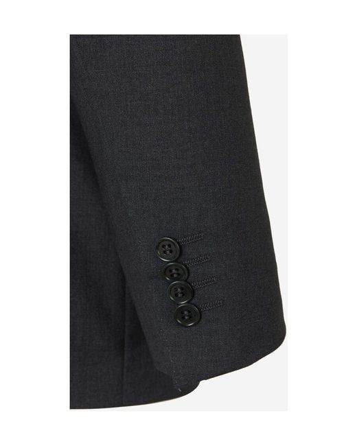 Canali Black Wool Suit for men