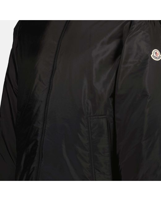 Moncler Black Hooded Zip-Up Reversible Jacket for men
