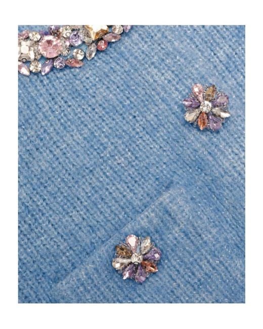 Self-Portrait Blue Peplum Knitted Midi Resses