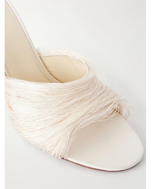 Neous White Solid Color Woven Sandals