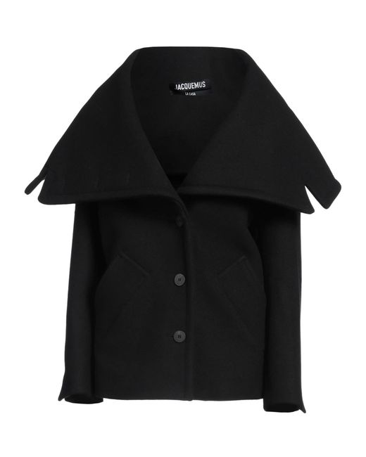 Jacquemus Black Classic Wool Single-Breasted Coat