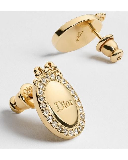 Dior Metallic Medaillon Earrings