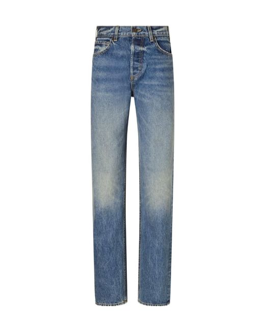 Nili Lotan Blue Briana Straight-Leg Jeans