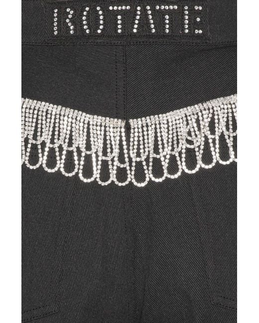 ROTATE BIRGER CHRISTENSEN Black Embellished High-Waist Jeans