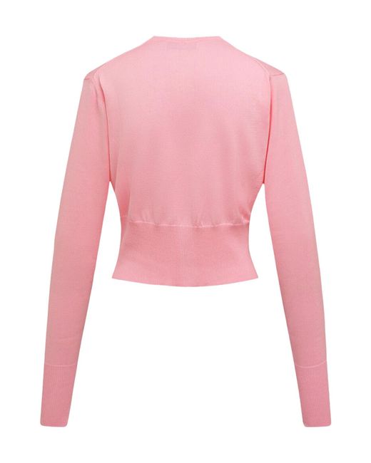 Vivienne Westwood Pink Bea Knit Cropped Cardigan