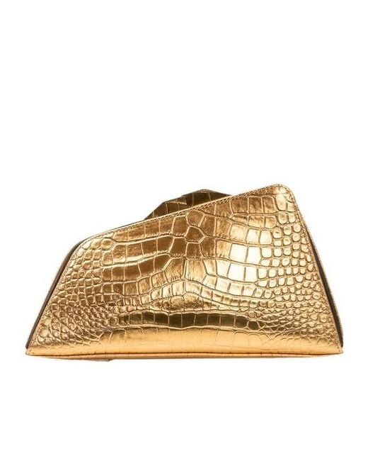 The Attico Natural The 8.30Pm Embossed Clutch Bag