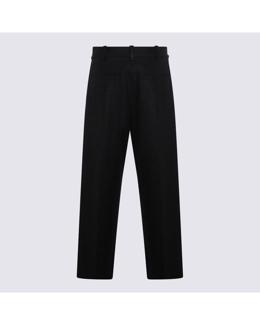Brunello Cucinelli Black Straight-Leg Cropped Pants