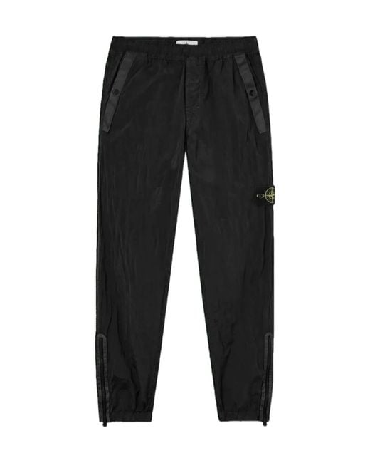 Stone Island Black Elastic Waist Sports Pants for men