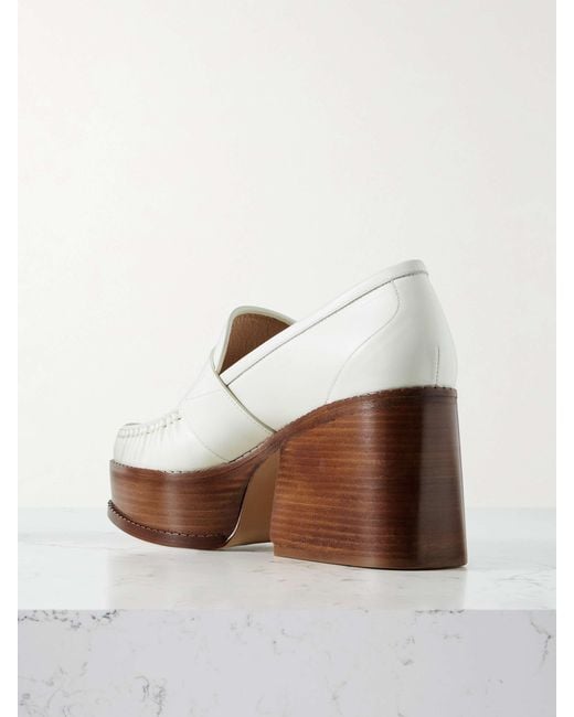 Gabriela Hearst White Thick-Soled Loafers