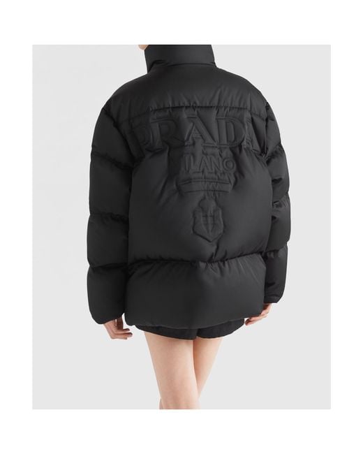 Prada Black Oversized Re-Nylon Down Jacket