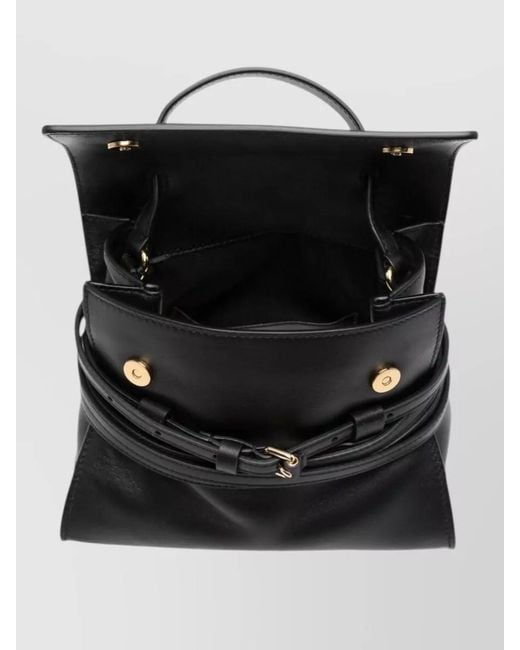 Moschino Black Leather Tote Bag