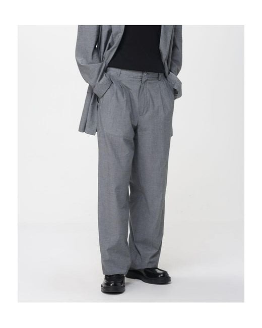 Magliano Gray Pleated Trousers for men