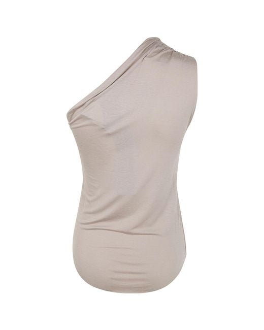 Thom Krom Gray One-Shoulder Top