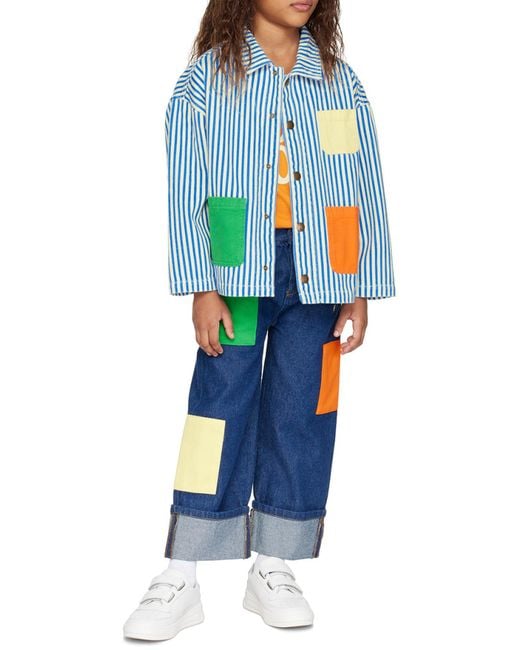Bobo Choses Blue Striped Denim Jacket