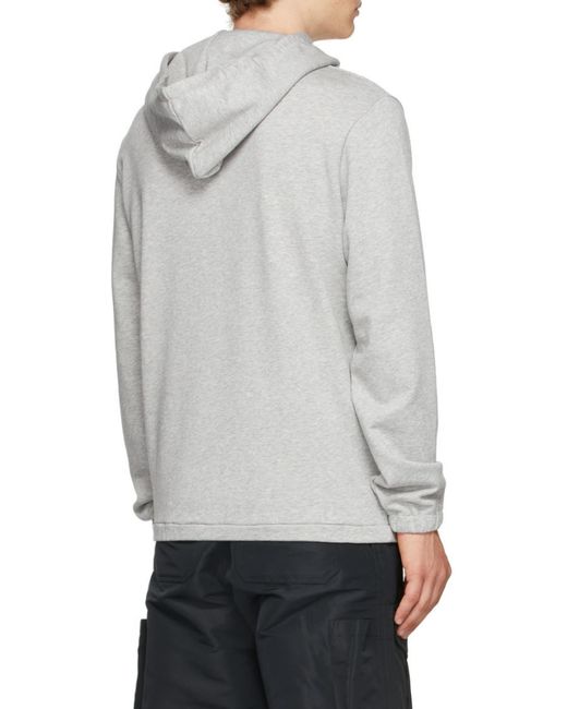 McQueen Gray Zip-Detailed Hoodie for men
