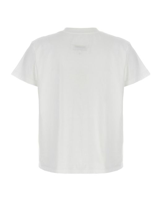 MM6 by Maison Margiela White Logo Label T-Shirt