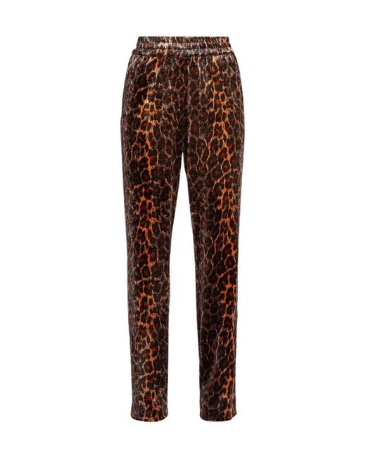 Dries Van Noten Brown Palacos Leopard Print Casual Pants