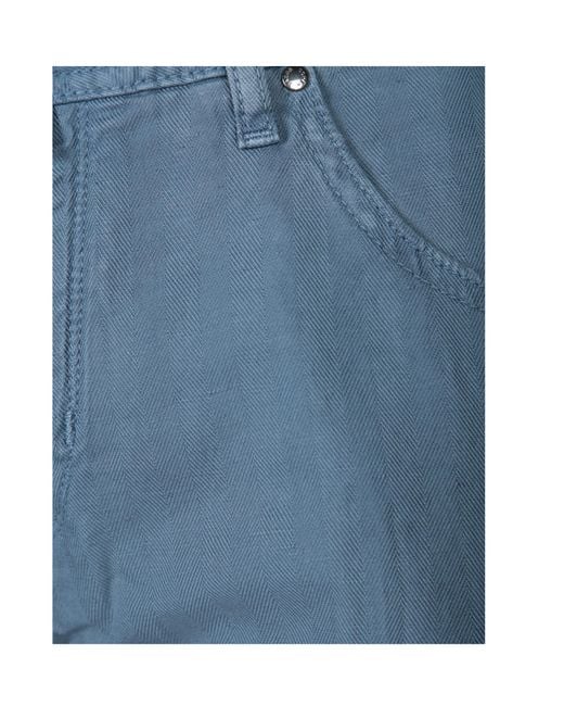 Jacob Cohen Blue Carrot Scott Chambray Straight Leg Trousers for men