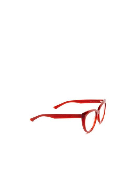Balenciaga Red Eyewear Cat-Eye Frame Glasses